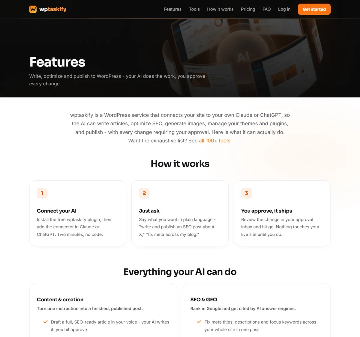 wptaskify handling repetitive SEO tasks on a WordPress site