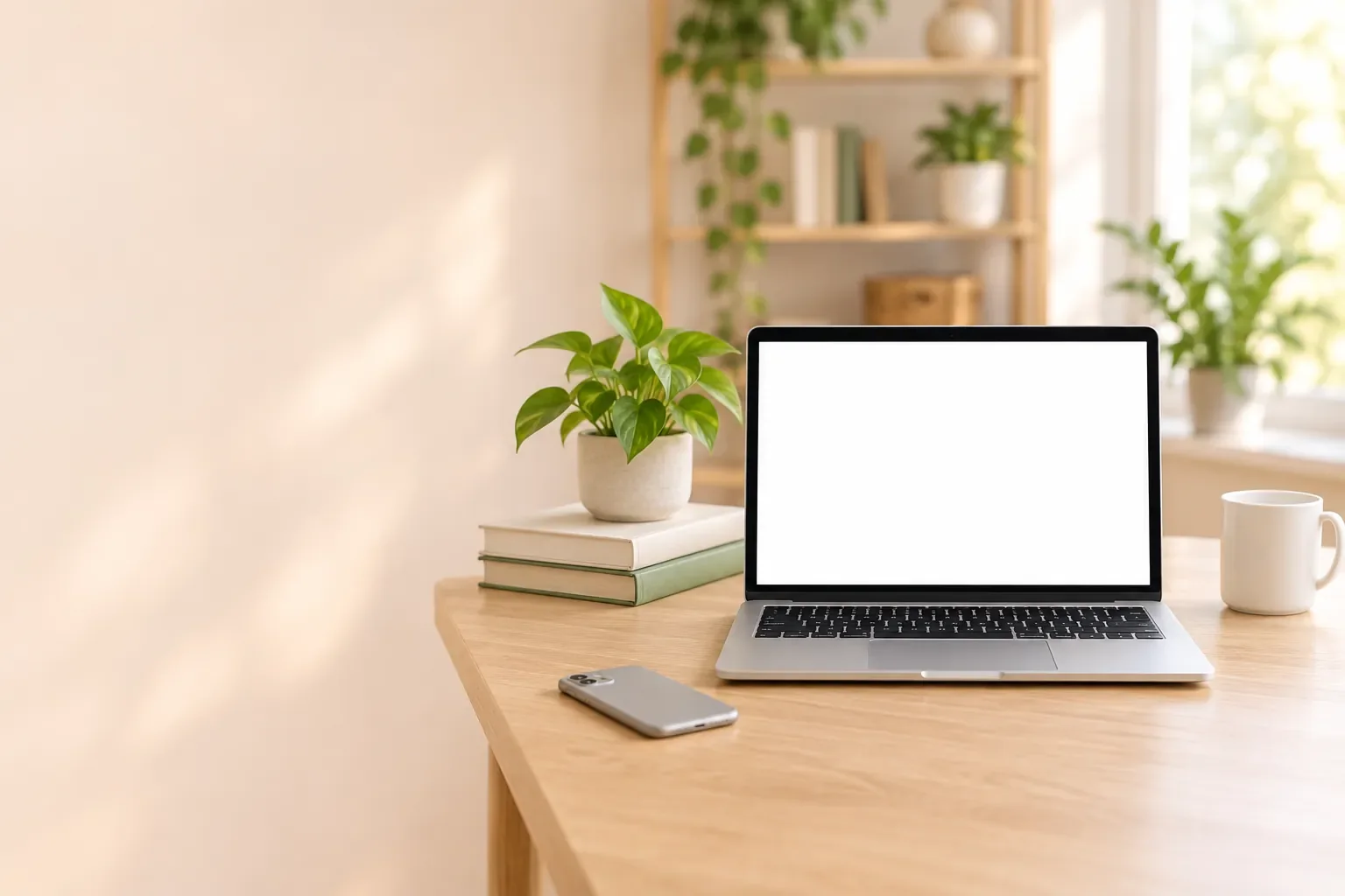 A laptop on a desk showing the wptaskify dashboard
