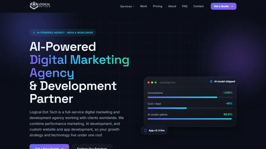 logicaldottech.com home page